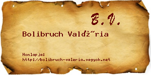 Bolibruch Valéria névjegykártya